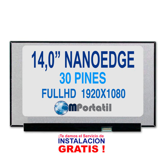 Pantalla Notebook NanoEdge 14.0 Full HD 30 Pines Sin Brackets