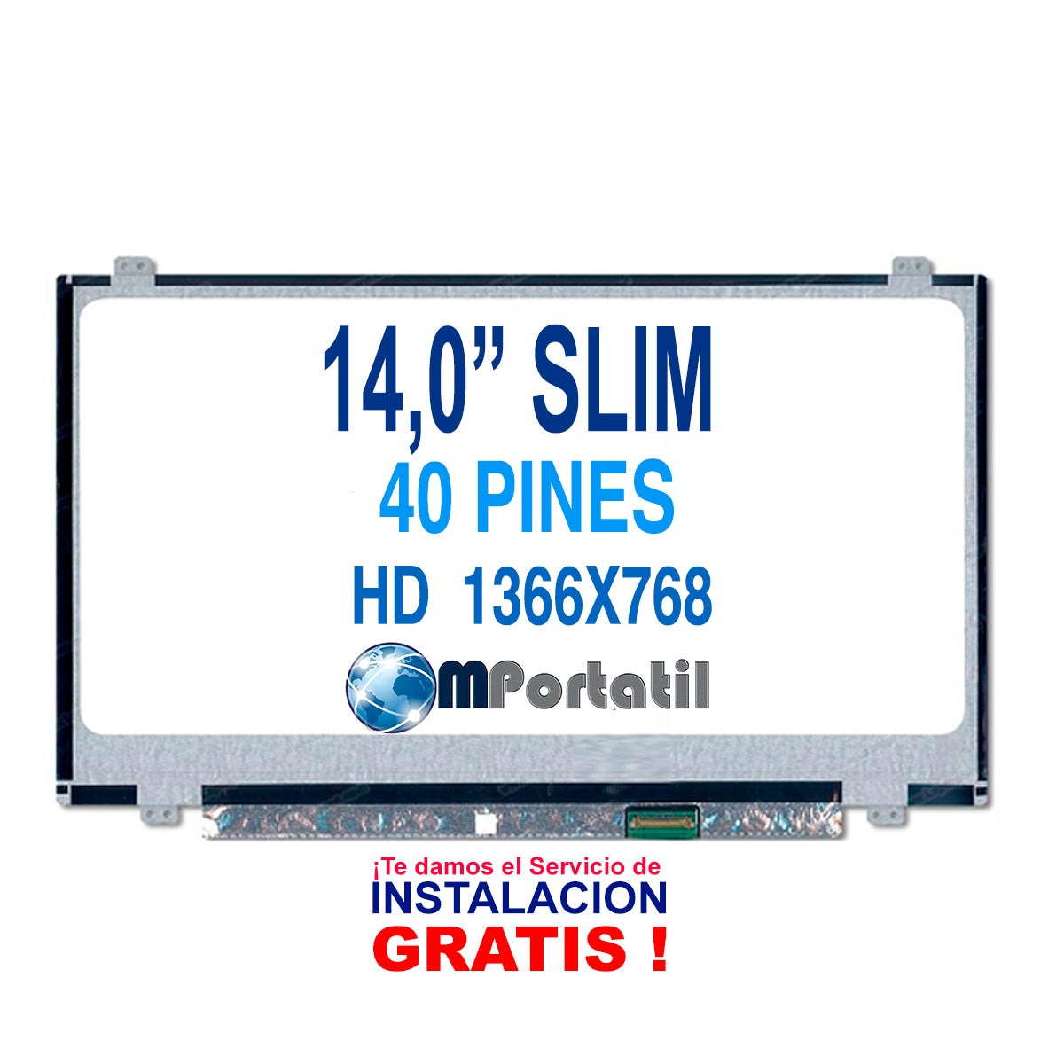 Pantalla Notebook 14,0 Hd Slim 40pin