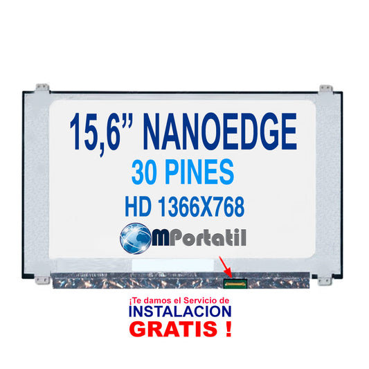 Pantalla NanoEdge 15,6 Hd Slim 30pin Con Bracket