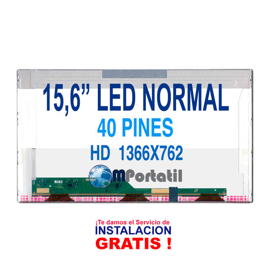 Pantalla Notebook 15,6 HD 40pin Normal Led