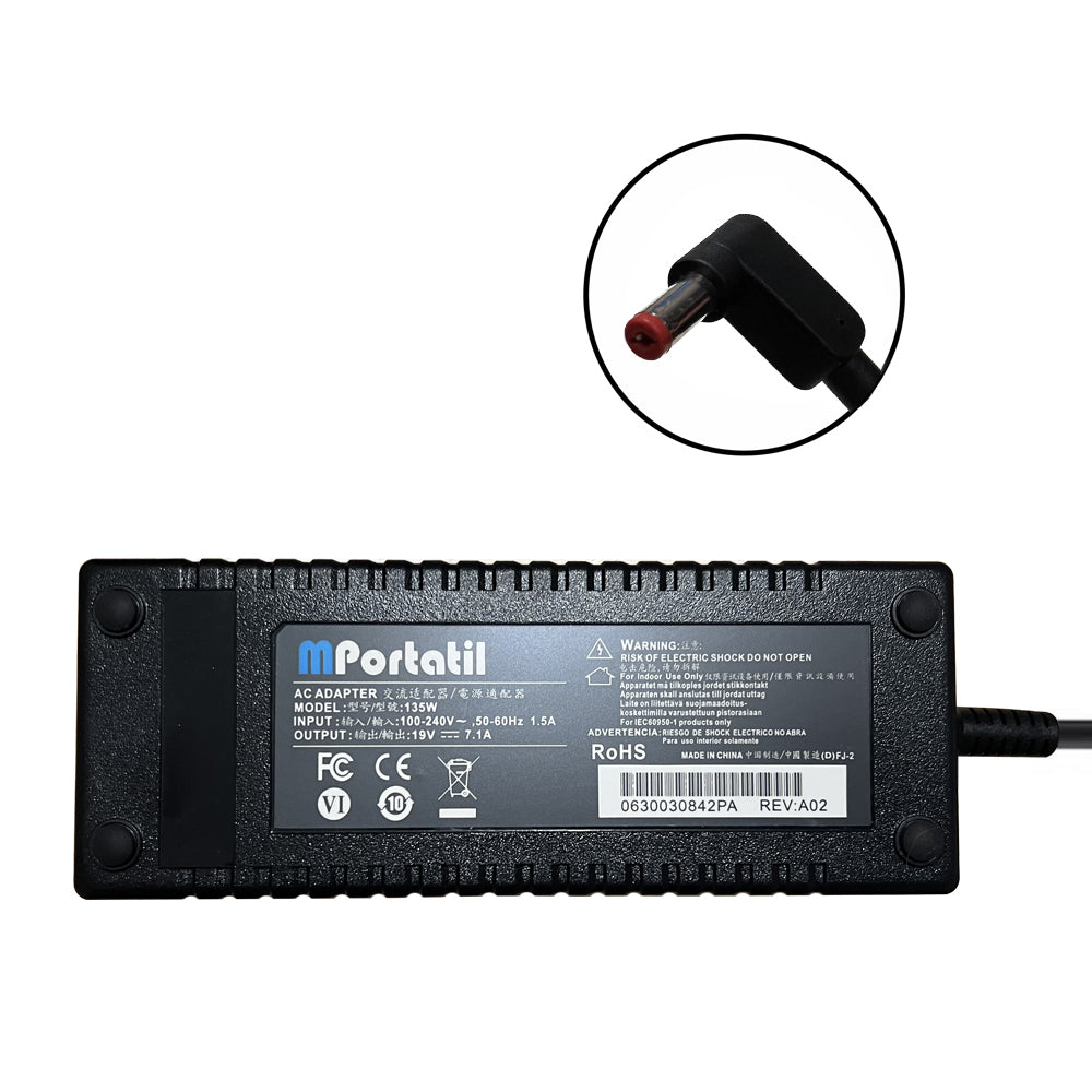 Cargador Para Acer 19V 7,1A Plug 5,5x1,7mm 135W_venta_de_repuestos_para_notebook