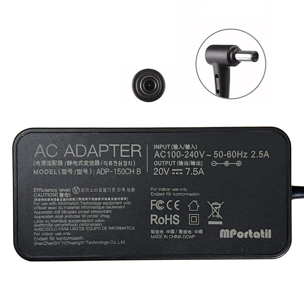 Cargador Para Asus 20V - 7,5a Plug 6.0x3.7_venta_de_repuestos_para_notebook