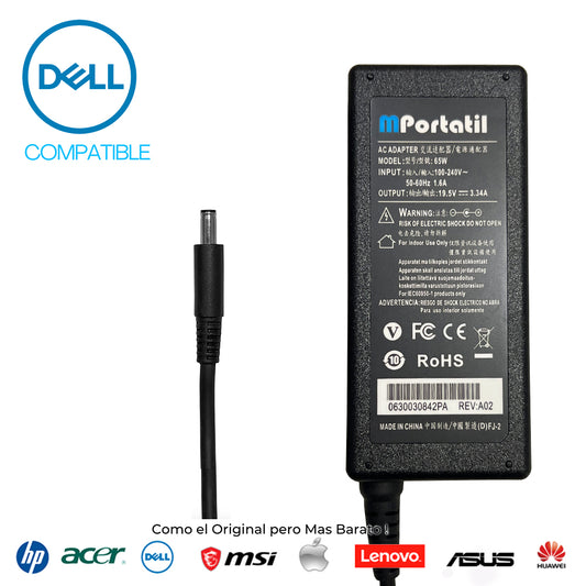 Cargador Para Dell 19,5V - 3,34a Plug 4.5x3.0