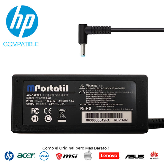 Cargador Para Hp 19,5V - 3,33a Plug 4.5x3.0