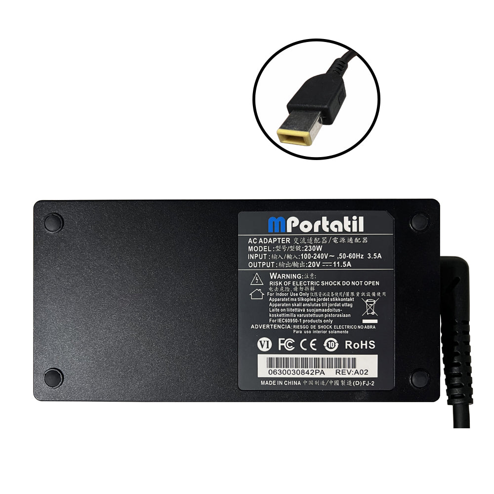 Cargador Para Lenovo 20V - 11,5a Plug USB TIP_venta_de_repuestos_para_notebook