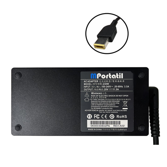 Cargador Para Lenovo 20V - 11,5a Plug USB TIP_venta_de_repuestos_para_notebook