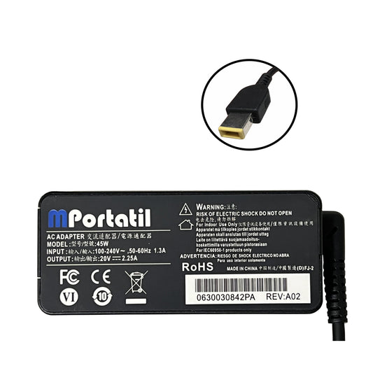 Cargador Para Lenovo 20V - 2,25a Plug USB TIP_venta_de_repuestos_para_notebook