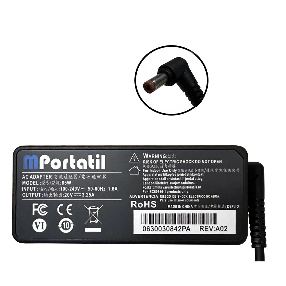 Cargador Para Lenovo 20V - 3,25a Plug 5.5x2.5_venta_de_repuestos_para_notebook