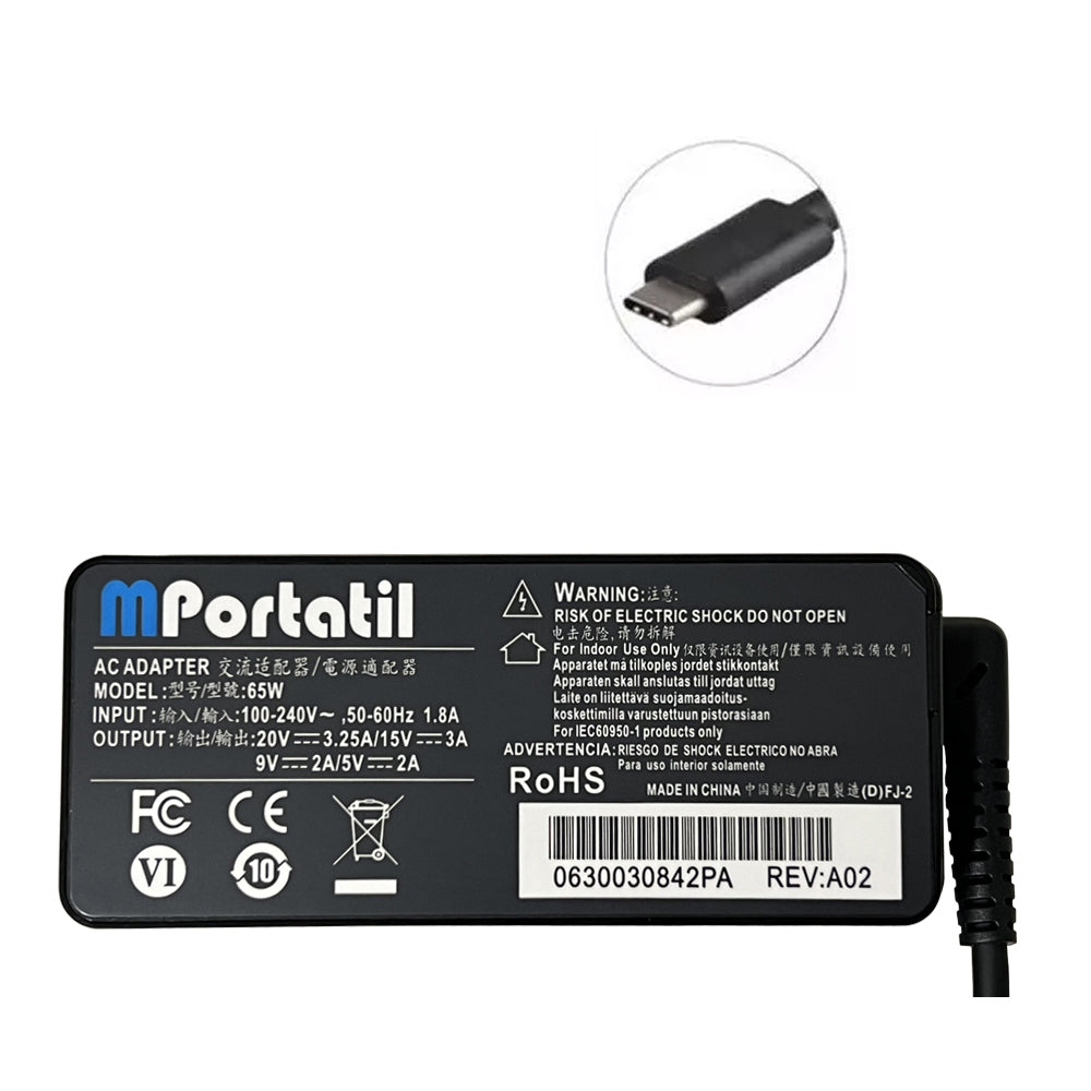 Cargador Para Lenovo 20V 65Watt Plug USB-C_venta_de_repuestos_para_notebook